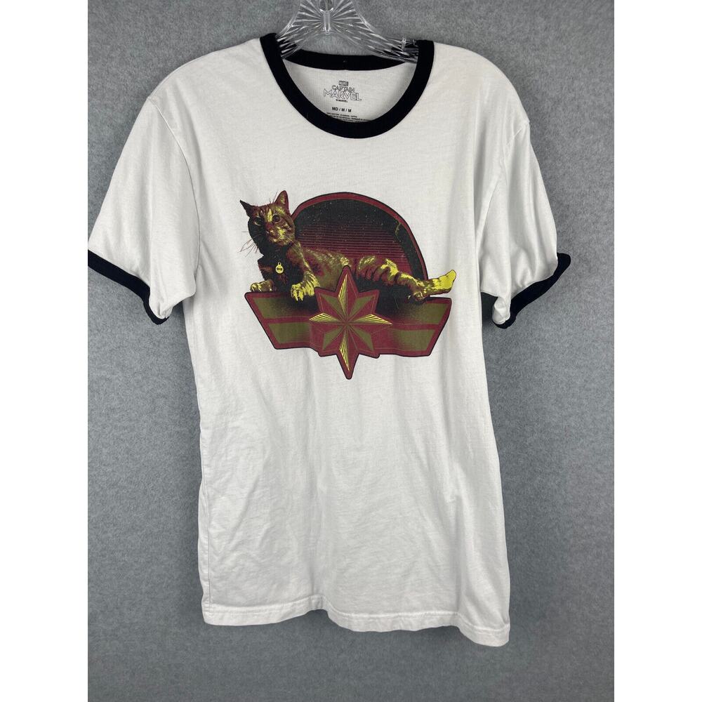 Marvel Studios Captain Marvel Goose‎ T Shirt Men's Size M White